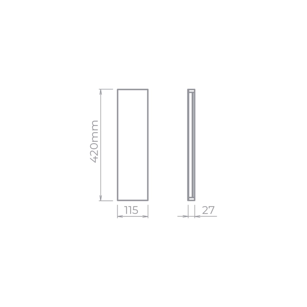 Arandela Led Aluminio Branco 12w 1050lm Ip65 110 2700k Reflex