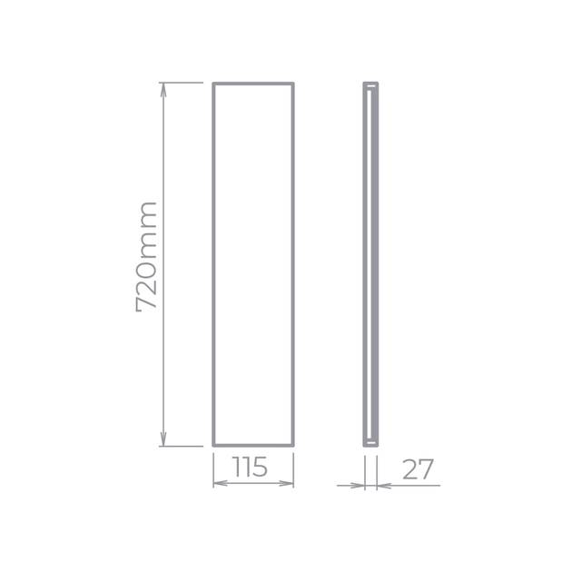 Arandela Led Aluminio Branco 20w 1800lm Ip65 110 2700k Reflex