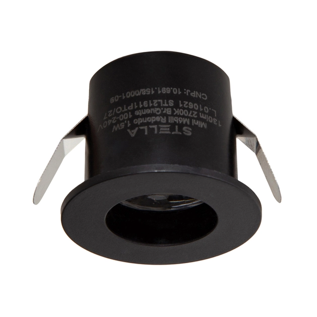 Plafon Led De Embutir Redondo Preto 1,5w 25 2700k Mobili