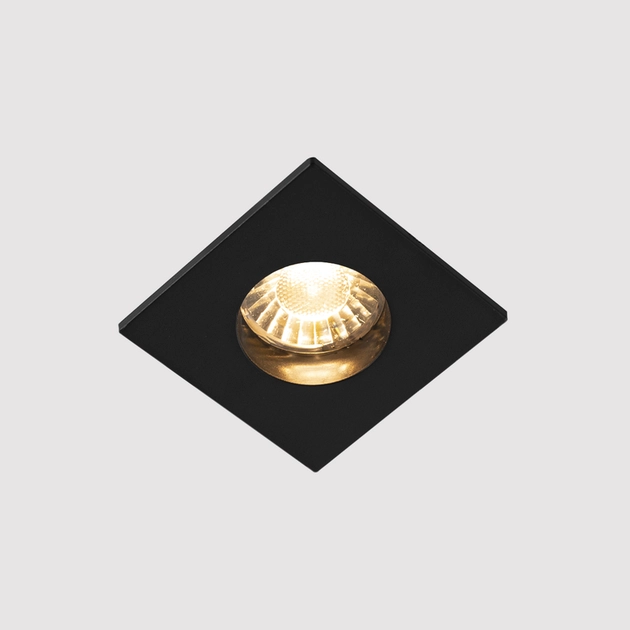 Plafon Led De Embutir Quadrado Preto 1,5w 25 2700k Mobili