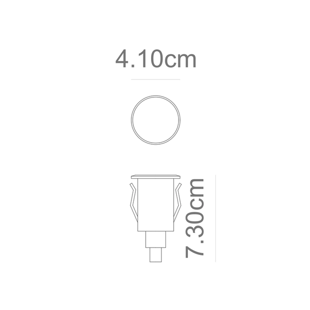 Embutido De Solo Led Preto 1w Ip67 360 3000k Way
