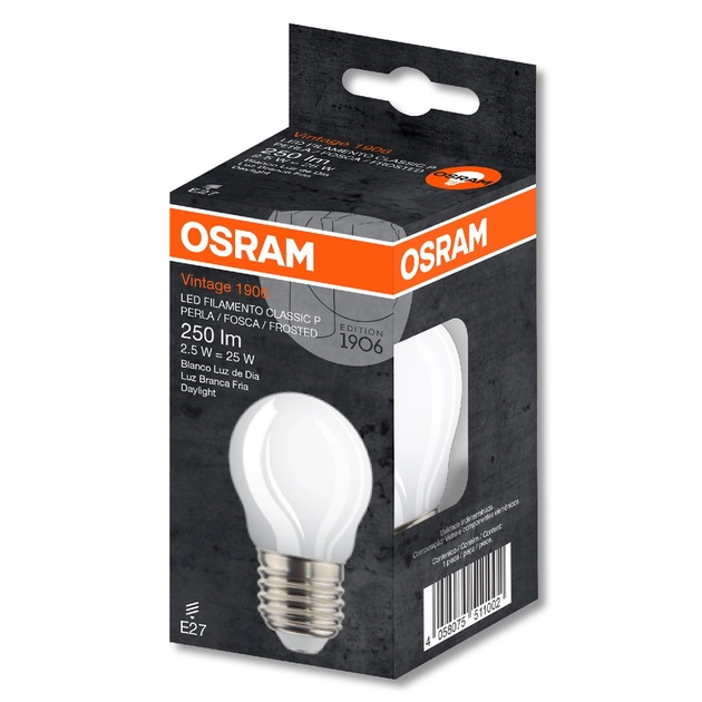 Lampada Led Bolinha Filamento E27 2,5w 250lm 6500k