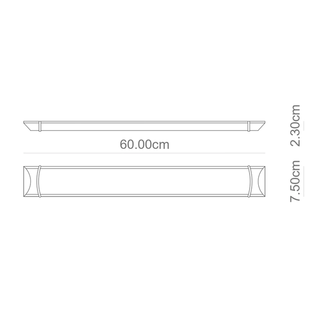 Plafon Led Sobrepor Retangular Branco 18w 3000k