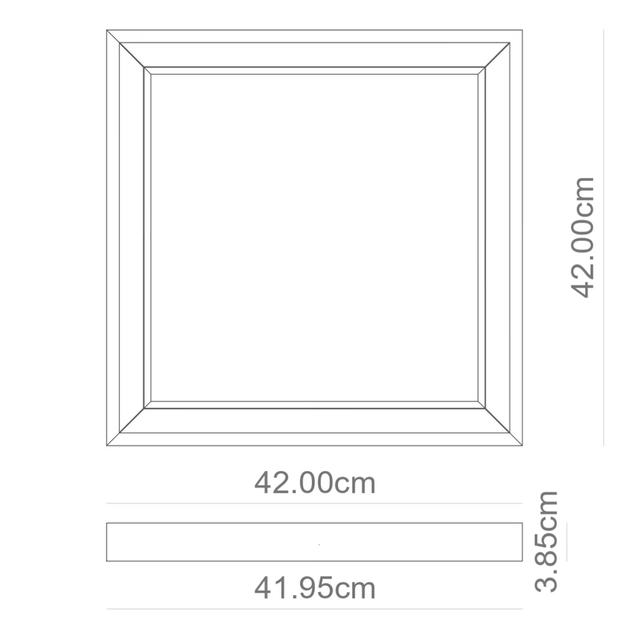 Plafon Led Sobrepor Quadrado 33,6w 3000k Fit