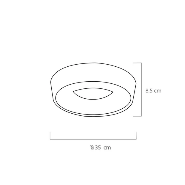Plafon Led Sobrepor Redondo 16,8w 3000k Apollo