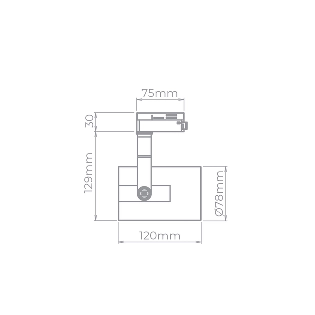 Spot Para Trilho Aluminio Flow Gu10 15w