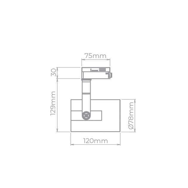 Spot Para Trilho Aluminio Flow Gu10 15w