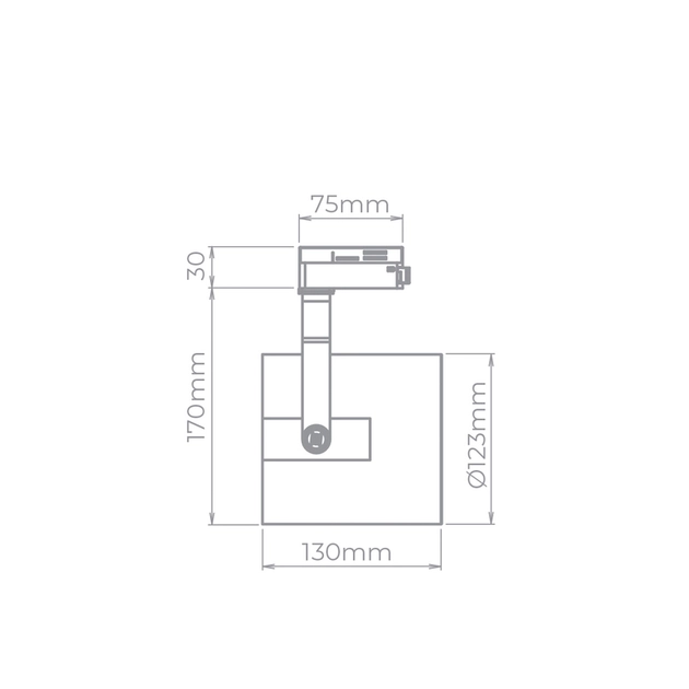 Spot Sobrepor Trilho Flow Gu10 12,2cm 15w