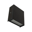 Kit 3 Arandelas Alumínio Vidro 10,5x4,5cm Ip65 - PRETO