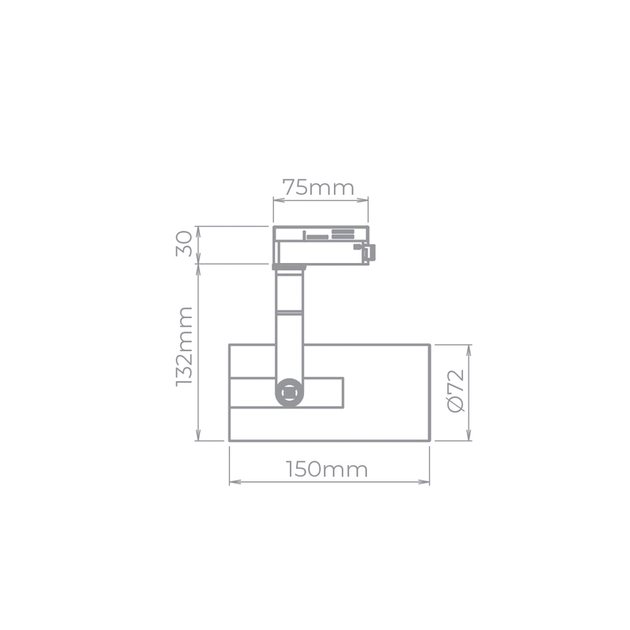 Spot Sobrepor Trilho Flow Par20 7,2cm 15w