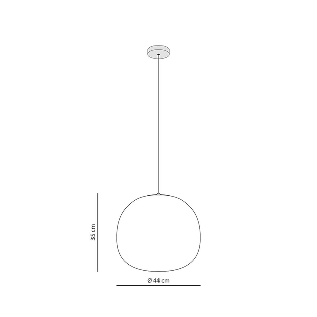 Pendente Vidro 45cm Cloud