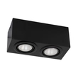 Plafon De Sobrepor Aluminio 11x26cm - PRETO