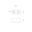 Plafon De Sobrepor Aluminio 11x26cm - BRANCO