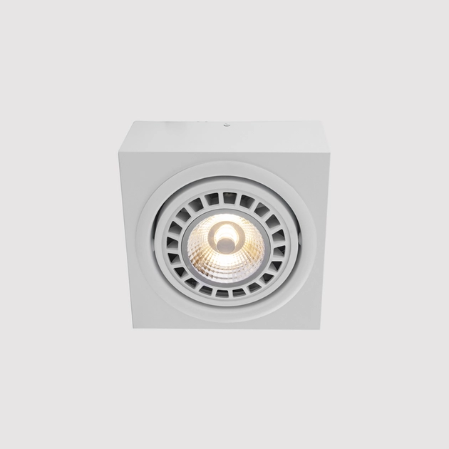 Plafon Sobrepor Aluminio Ar111 12w 7cmx16cm