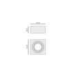 Plafon Sobrepor Aluminio Ar111 12w 7cmx16cm - BRANCO