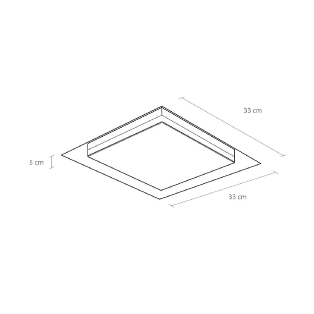 Plafon Led Sobrepor Quadrado 16w Branco Lisboa