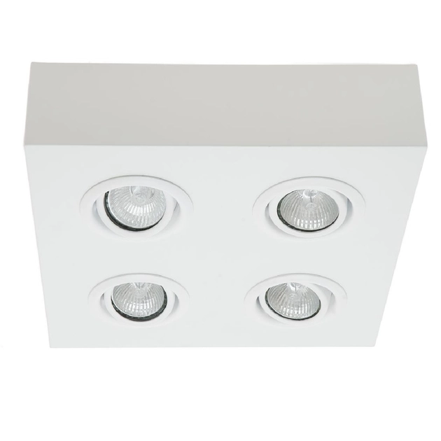Plafon Sobrepor Quadruplo Orientavel Gu10 7w