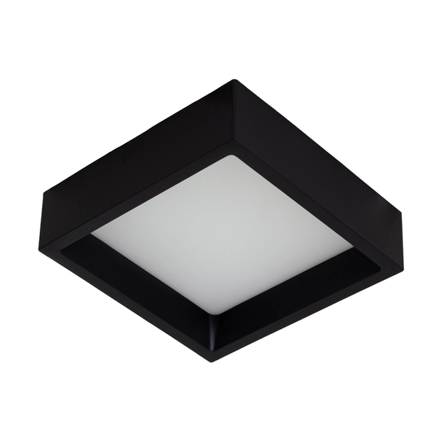 Plafon Led Sobrepor Preto Quadrado 12w 850lm 120 3000k Deep