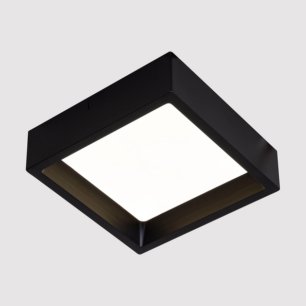 Plafon Led Sobrepor Preto Quadrado 12w 900lm 120 4000k Deep