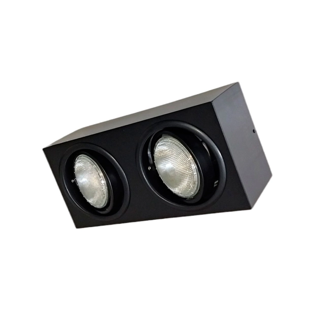 Plafon Sobrepor Aluminio Preto 11cm