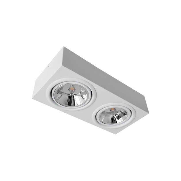 Plafon De Sobrepor Aluminio Branco 34x16cm