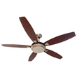 Ventilador De Teto Metal Cromado Madeira Modern