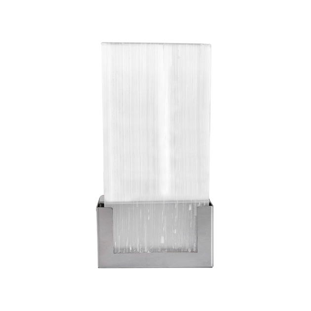 Arandela Led Cristal De Rocha E Aluminio Cromo 5w 3000k