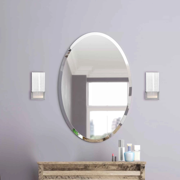 Arandela Led Cristal De Rocha E Aluminio Cromo 5w 3000k