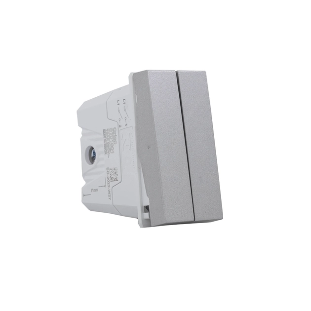 Interruptor Simples Modulo Duplo Aluminium 10a Orion Class