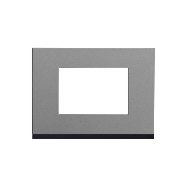 Placa 4x2 3 Postos Com Suporte Grafite Horizontal Orion Class