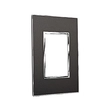 Placa 4x2 3 Postos Quadrados Black Arteor