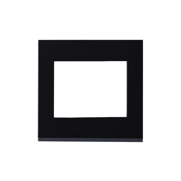 Placa Suporte 4x4 6 Postos Vidro Dark Grafite Orion Class