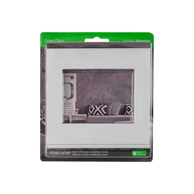 Placa Suporte 4x4 6 Postos Plastico Branco Orion Class