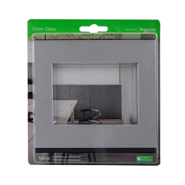 Placa Suporte 4x4 6 Postos Metal Grafite Orion Class