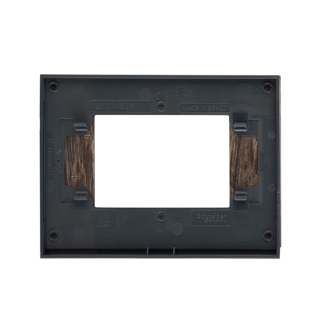 Placa 4x2 3 Postos Com Suporte Wengue Wood Orion Class