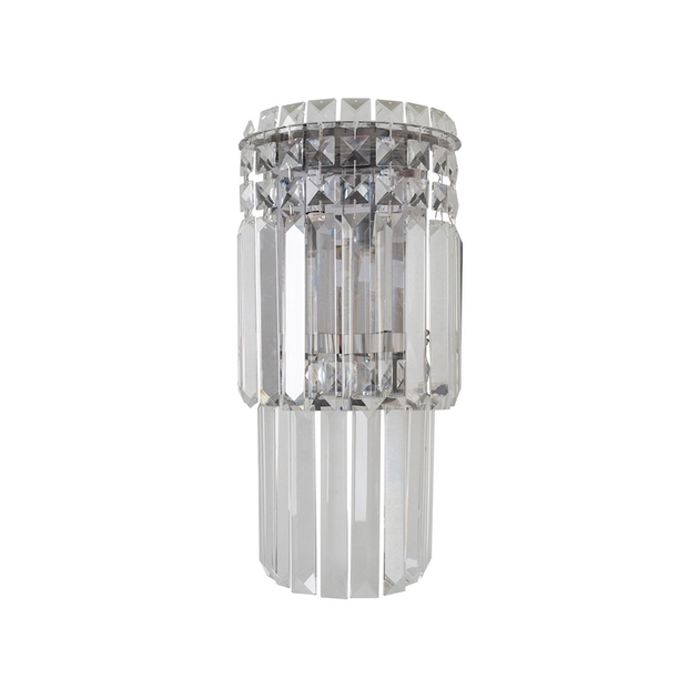 Arandela Cristal E Aluminio Cromo