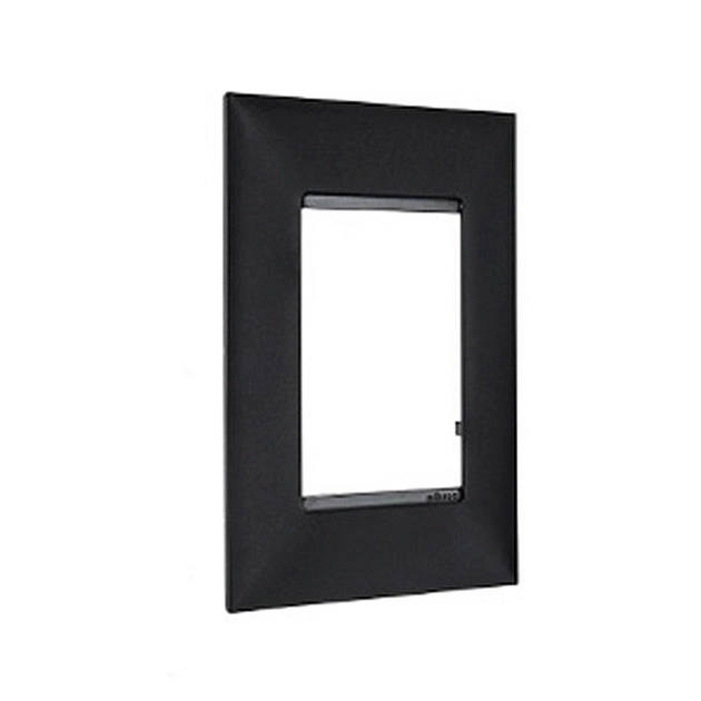 Placa 4x2 Para 3 Modulos Plastico Preto Pial Plus+
