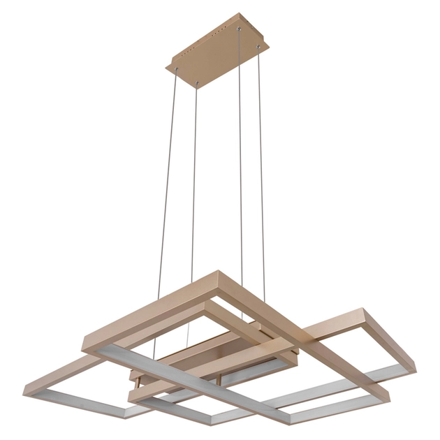 Pendente Led Metal Aluminio Champagne 73w 3000k Urbe