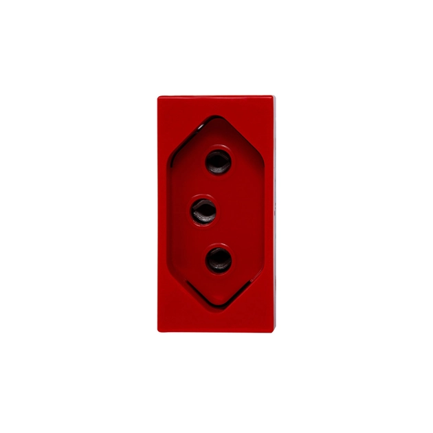 Modulo Tomada Quadrado Vermelho 20a Arteor