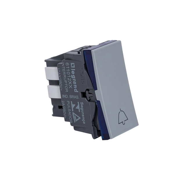 Pulsador Campainha Pial Plus+ 20a Cinza