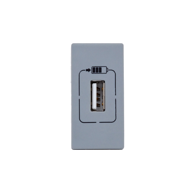 Modulo Tomada Carregador Usb Pial Plus+ 1,5a Cinza