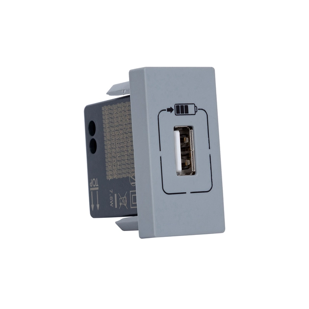Modulo Tomada Carregador Usb Pial Plus+ 1,5a Cinza