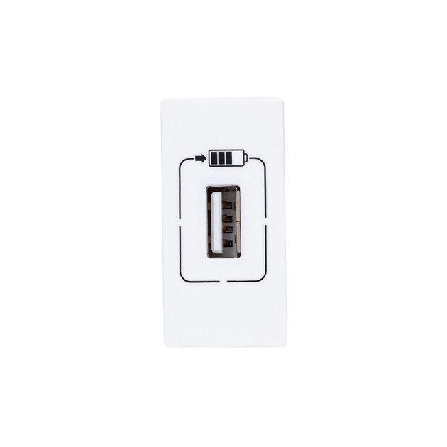 Modulo Tomada Carregador Usb Pial Plus+ 1,5a Branco