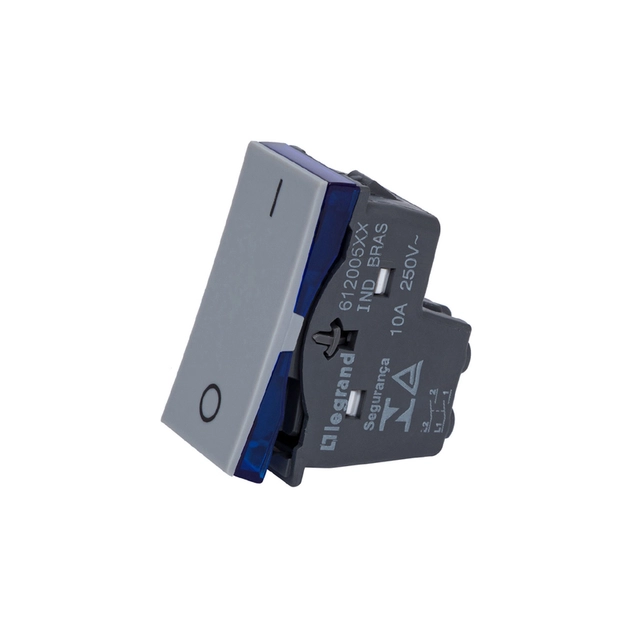Interruptor Bipolar Simples Pial Plus+ 10a Cinza