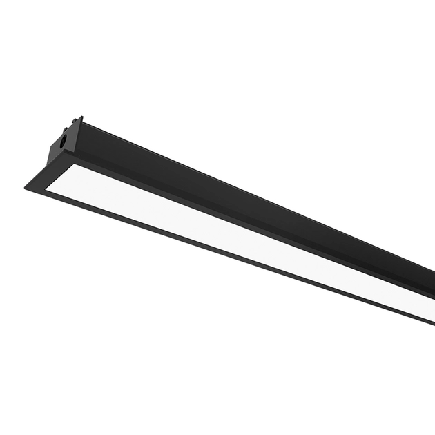 Plafon Led De Embutir Retangular Preto 35,6w New Fit40