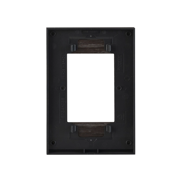 Placa Suporte 4x2 3 Modulos Vertical Wengue Wood Orion Class