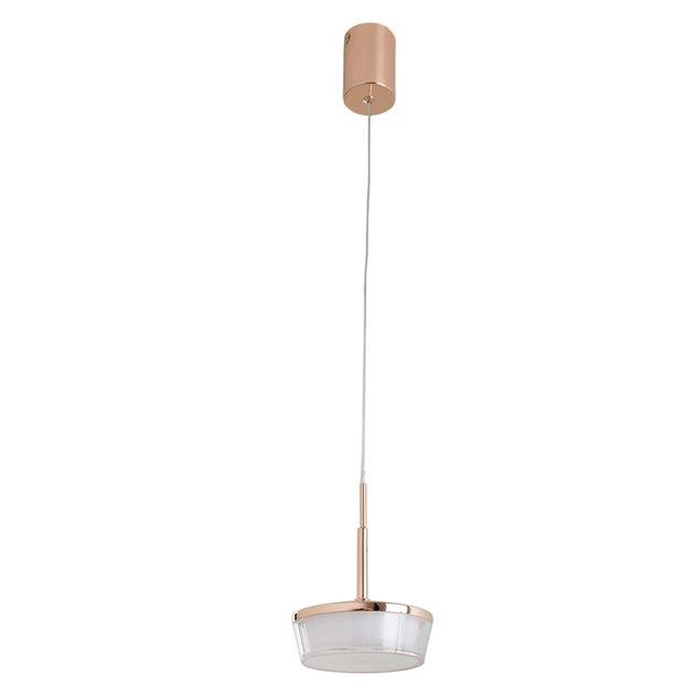 Pendente Led Metal Aluminio Champagne 8w 3000k Hub