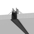 Perfil Embutir Sem Iluminacao 300cm Fit 15 - PRETO