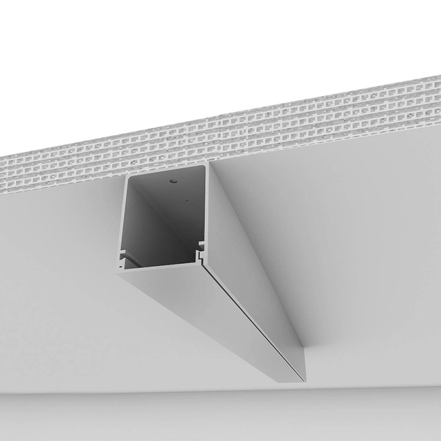 Perfil Sobrepor Aluminio Branco Sem Iluminacao 300cm Fit40