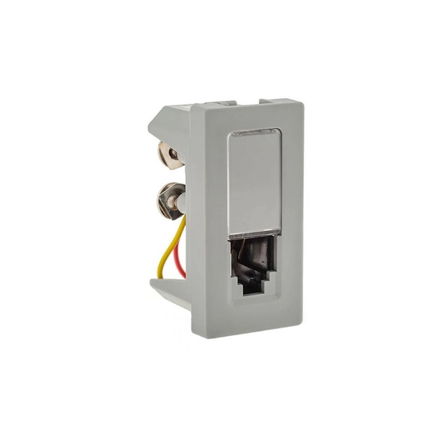 Modulo Tomada Para Telefone Rj11 4 Fios Cinza Pial Plus+